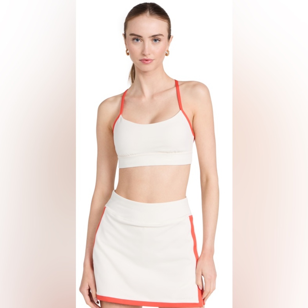 Outdoor Voices FreeForm 3” Skort - Size L Orange and White